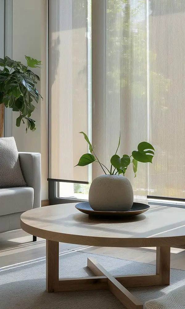 Flächenvorhang, modern und lichtdurchlässig moderner lichtdurchlässiger Flächenvorhang