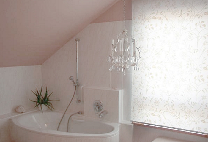 Vorhänge im Badezimmer