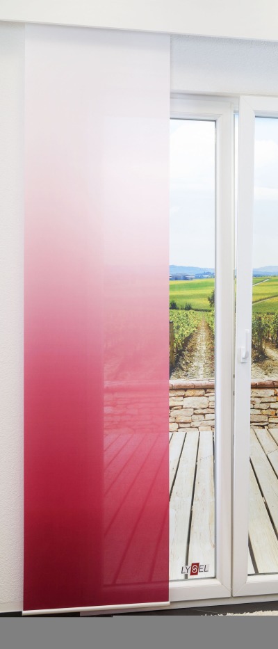 Flächengardine 245cm x 60cm, mit Farbverlauf