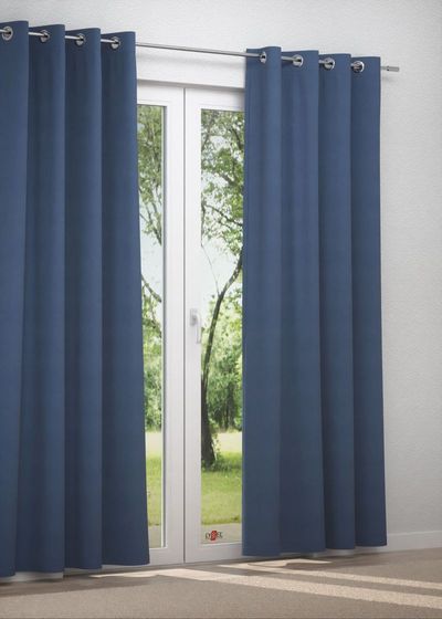 Ösenschal in blau