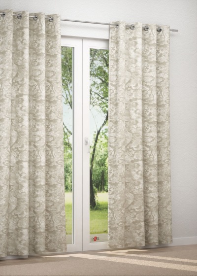 Ösenschal in beige