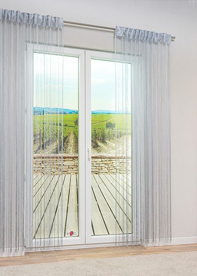 ArtikelbildLysel - Fadenvorhang Sleek #1W in Silbergrau