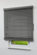 Lysel - Qualitätsjalousie Holzoptik 50mm Schiefergrau
