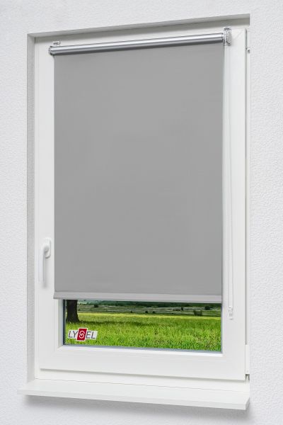 ArtikelbildLysel - Qualitätsrollo Klemmträger Thermo Steingrau #1W