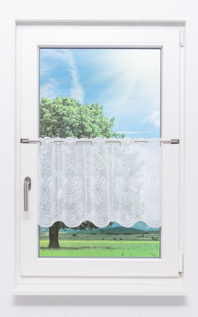 ArtikelbildScheibengardine Plauener Spitze® - #1W Blumenzeit