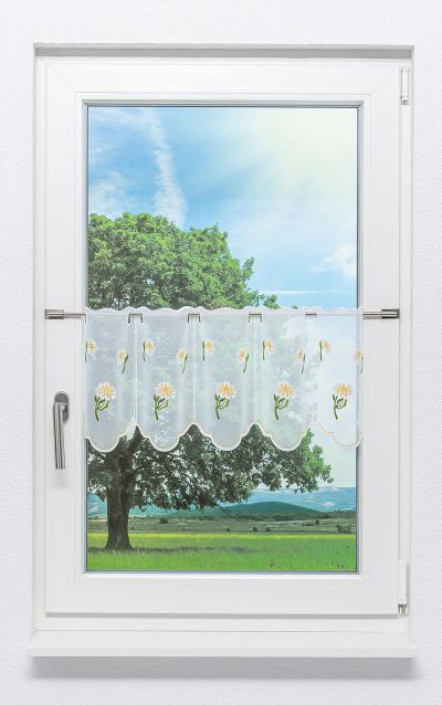 ArtikelbildScheibengardine Plauener Spitze® - #1W Margerite