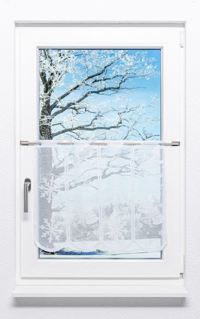 ArtikelbildScheibengardine von Lysel - Glocken mit Schneeflocken #1W