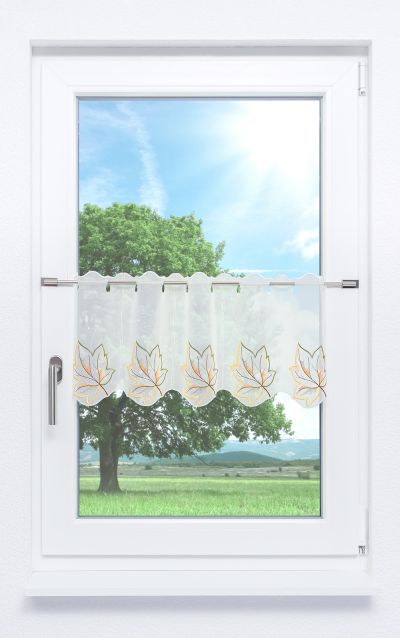 ArtikelbildScheibengardine Plauener Spitze® - Herbstblätter #1W Multicolor
