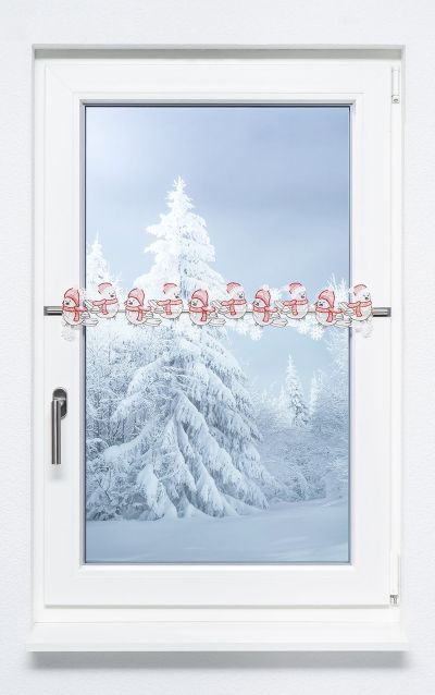ArtikelbildScheibengardine Plauener Spitze® - Wintervögel #1W rot