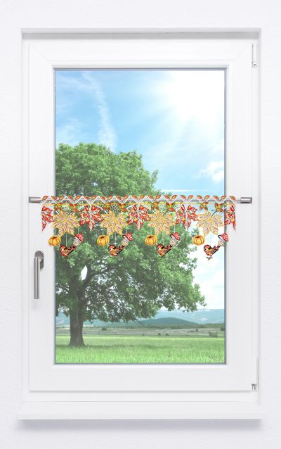 ArtikelbildScheibengardine Plauener Spitze® - Herbstliebe #1W Multicolor