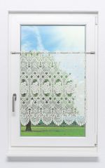 Vorschau Scheibengardine Plauener Spitze® - Blumenspitze #1W weiß beige