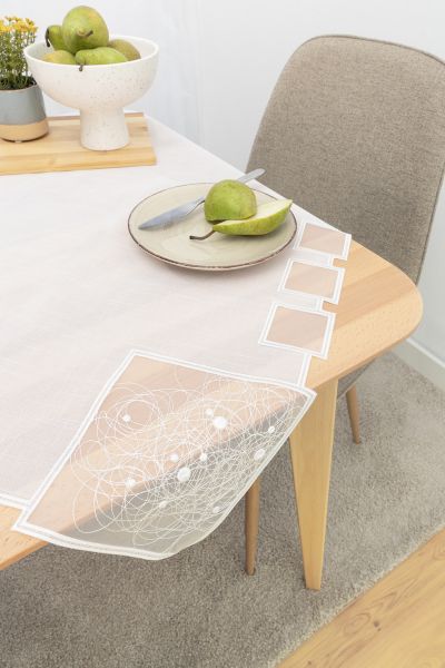 ArtikelbildTischdecke Plauener Spitze® #1W Analiza in Weiß