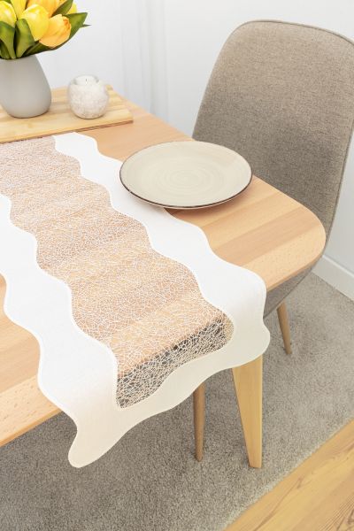 ArtikelbildTischband Plauener Spitze® #1W Kiana in Beige