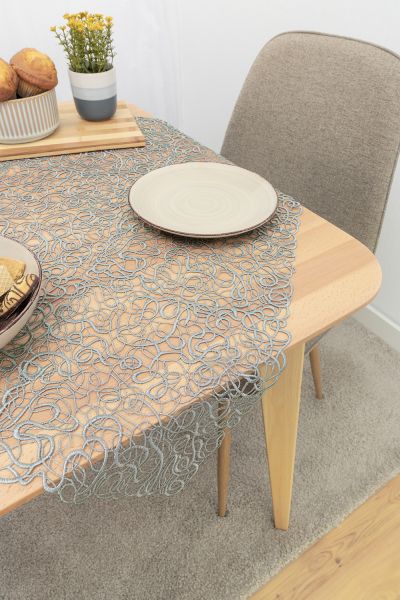 ArtikelbildTischdecke Plauener Spitze® #1W Tara in Grau
