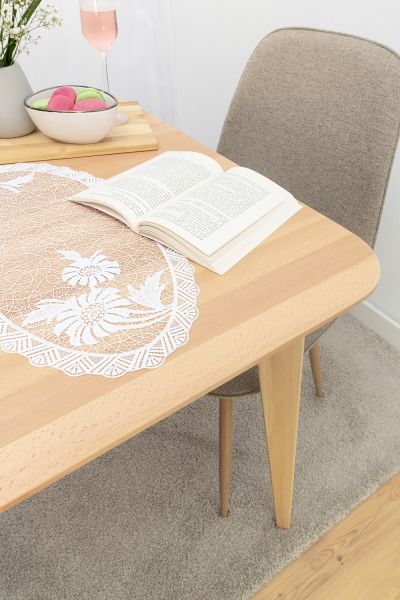 Artikelbildovale Deckchen Plauener Spitze® #1W Thalea in Weiß