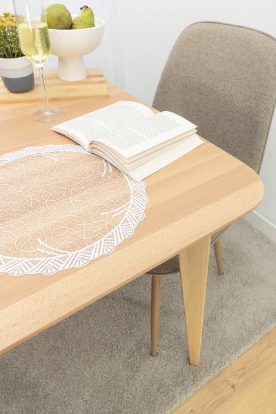 Artikelbildrunde Deckchen Plauener Spitze® #1W Thalea in Weiß