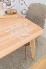 Vorschau Deckchen Plauener Spitze® #1W Sternentanz in Gold ecru-silber