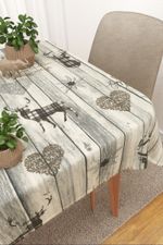 Tischdecke eckig in Beige