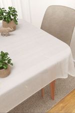 Tischdecke eckig in beige