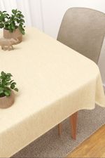 Tischdecke eckig in beige
