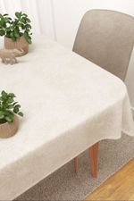 Tischdecke eckig in beige