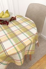 Tischdecke rund in Gelb