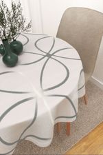 Tischdecke rund in Grau