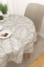 Tischdecke rund in Grau