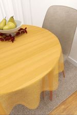 Tischdecke rund in Gelb