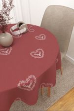 Tischdecke rund in Rot
