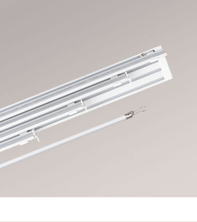 Lysel Outlet - SET Schiebegardinenschiene mit Paneelwagen 4-läufig