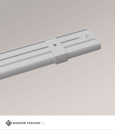 SET Vorhangschiene 115cm mit 3 Innenläufen für Deckenmontage in Grau