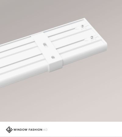 SET Vorhangschiene 115cm mit 5 Innenläufen für Deckenmontage in Weiß