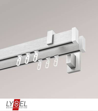 Lysel - SET Coral 720cm mit Endstücke Quadro in Silber