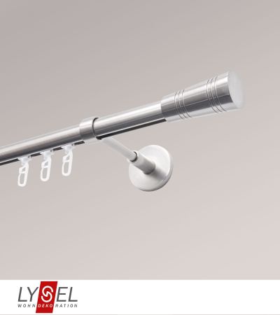ArtikelbildLysel - SET Opal Innenlauf 160cm Träger geschlossen mit Endstücke Cone in Edelstahl-Optik #1W