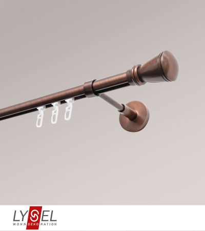 ArtikelbildLysel - SET Opal Innenlauf 160cm Träger geschlossen mit Endstücke Konus in Bronze #1W