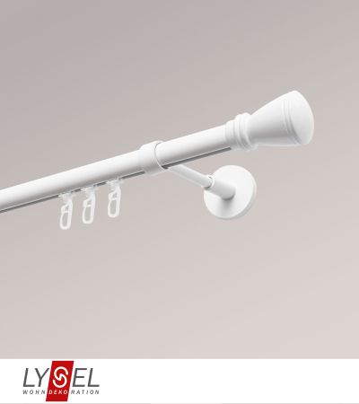 ArtikelbildLysel - SET Opal Innenlauf 160cm Träger geschlossen mit Endstücke Konus in Weiß #1W