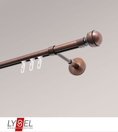 ArtikelbildLysel - SET Opal Innenlauf 160cm Träger geschlossen mit Endstücke Kugel in Bronze #1W