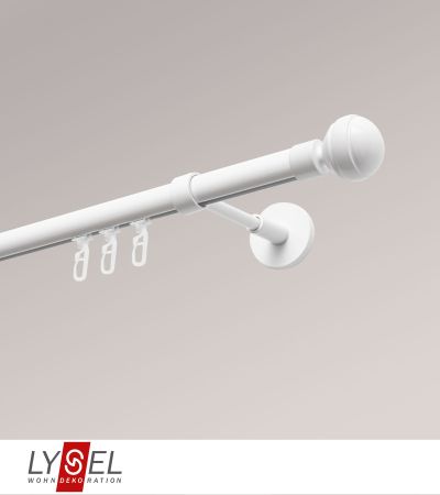 ArtikelbildLysel - SET Opal Innenlauf 160cm Träger geschlossen mit Endstücke Kugel in Weiß #1W