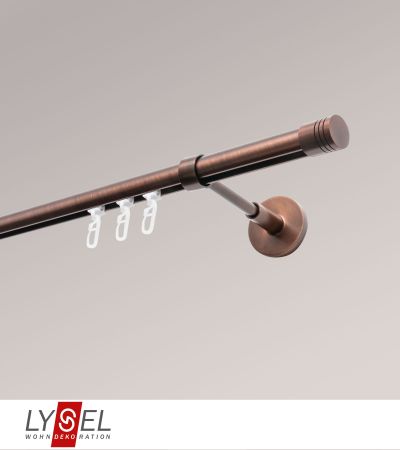 ArtikelbildLysel - SET Opal Innenlauf 160cm Träger geschlossen mit Endstücke Zylinder in Bronze #1W