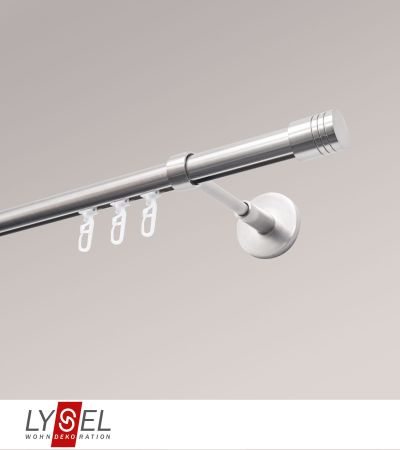 ArtikelbildLysel - SET Opal Innenlauf 160cm Träger geschlossen mit Endstücke Zylinder in Edelstahl-Optik #1W