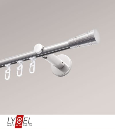 Lysel - SET Opal Innenlauf 160cm Träger offen mit Endstücke Cone in Edelstahl-Optik