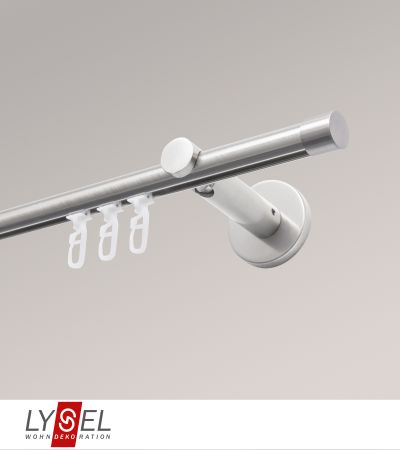 Lysel - SET Opal Innenlauf 160cm Träger offen mit Endstücke Zylinder in Edelstahl-Optik