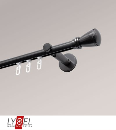 Lysel - SET Opal Innenlauf 160cm Träger offen mit Endstücke Konus in Titan