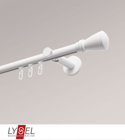 Lysel - SET Opal Innenlauf 160cm Träger offen mit Endstücke Konus in Weiß
