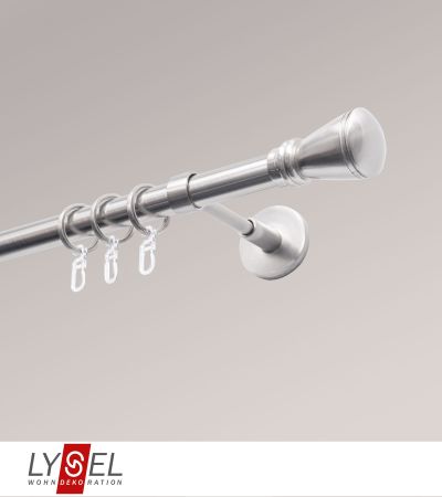 Lysel - SET Opal 160cm Träger geschlossen mit Endstücke Konus in Edelstahl-Optik