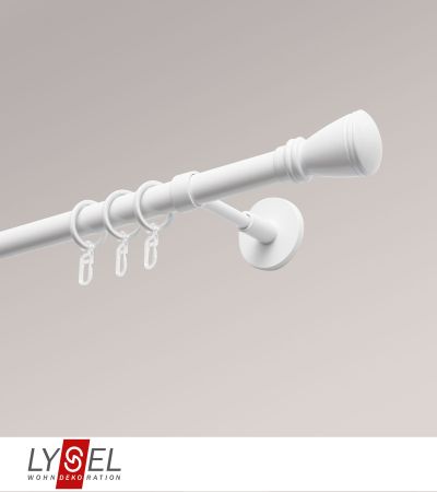 Lysel - SET Opal 160cm Träger geschlossen mit Endstücke Konus in Weiß