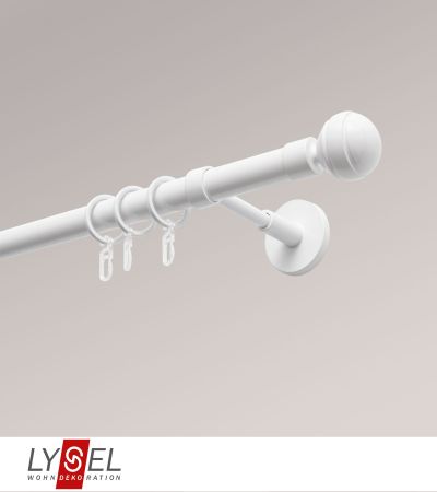 Lysel - SET Opal 160cm Träger geschlossen mit Endstücke Kugel in Weiß