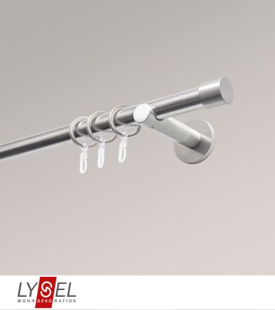 Lysel - SET Opal 160cm Träger offen mit Endstücke Zylinder in Edelstahl-Optik