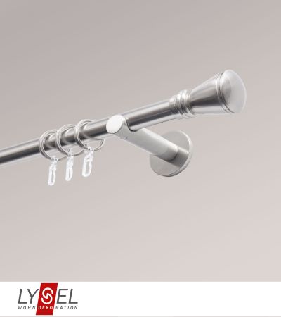 Lysel - SET Opal 160cm Träger offen mit Endstücke Konus in Edelstahl-Optik
